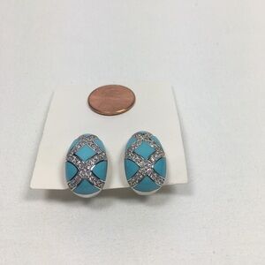 𝅺sterling Silver Diamonique Dome Earrings QVC Eric